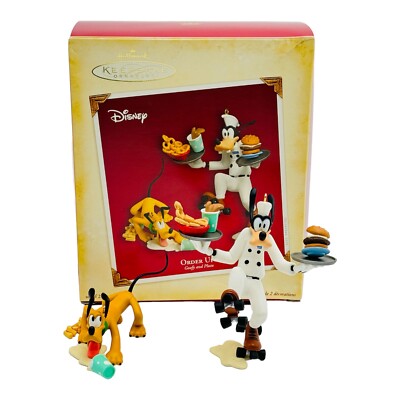 Hallmark Disney Goofy & Pluto Order Up!  Christmas Ornament NEW IN BOX