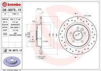 2X Brembo 08.9975.1X Bremsscheibe FüR Ford Volvo