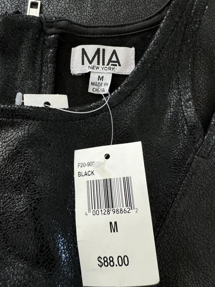 Vestido MIA New York Niñas Negro Brillante Imitación Gamuza M (8-10) Foto 3 de 4