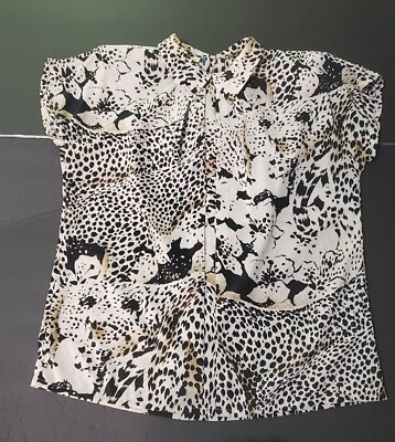 Nicola Antoni VTG 80s Nicola animal print top Size 6