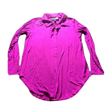 Anthony Originals Shirt Women SM Berry Long Sleeve Blouse Athletic Leisure Soft