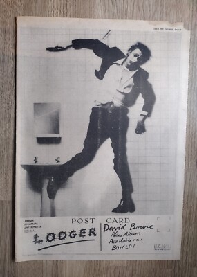 David Bowie - Lodger - 1979  MUSIC advert page  16 X 11 in