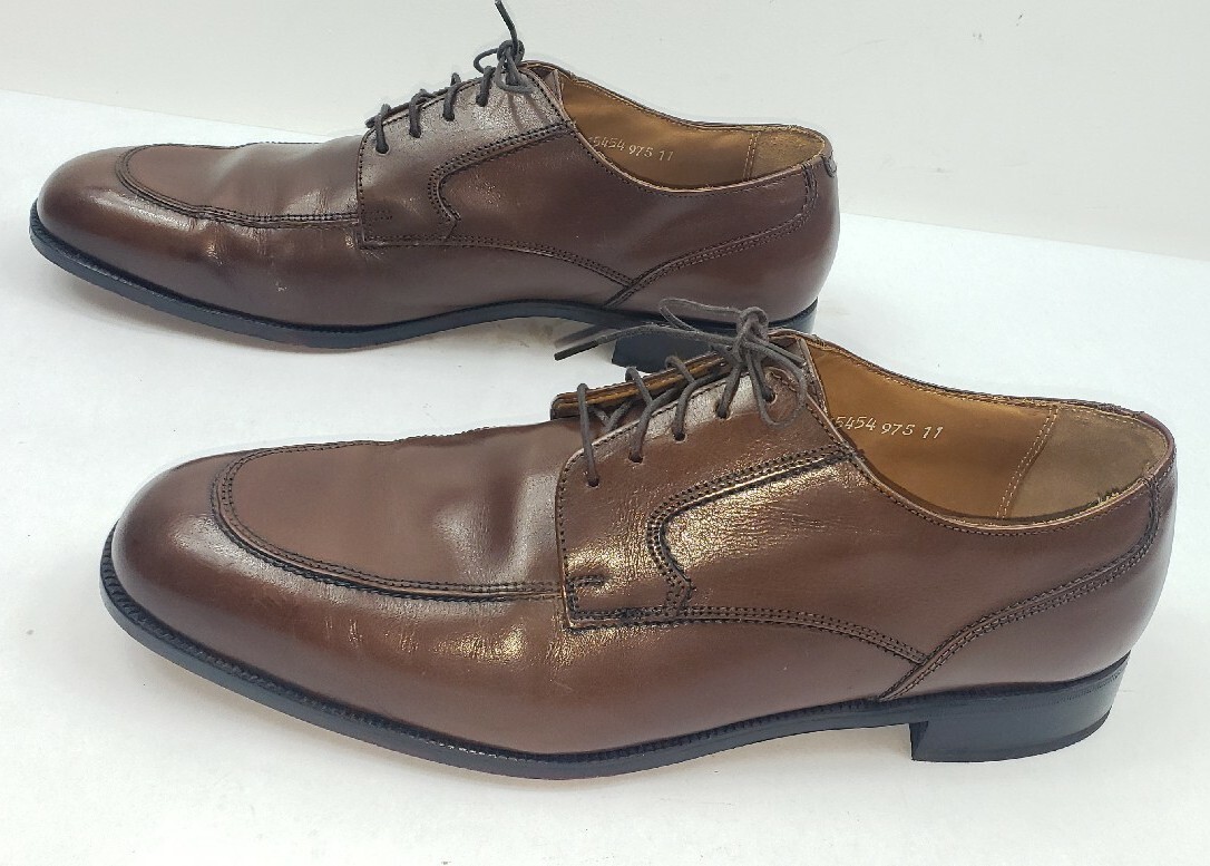 Florsheim Mens 11 M Brown Leather Moc Toe Oxfords Dress  display picture 2