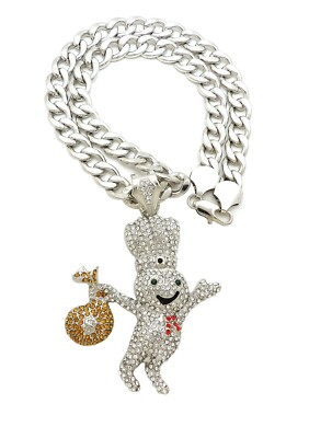 FULL ICED HIP HOP DOUGHBOY PENDANT WITH 11mm 20