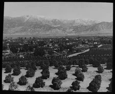 Magic Lantern Slide REDLANDS FROM SMILEY HEIGHTS CALIFORNIA C1908 PHOTO USA 