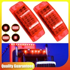 2X Red 6" Side Marker Lights Clearance LED Truck Trailer Lamp Tail Light 12V