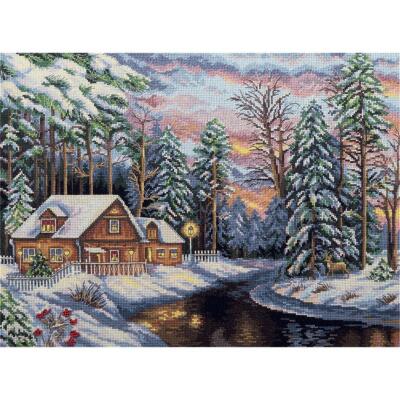 Panna Kreuzstichset ''Ruhiger Heiligabend'' 40x28,5cm, Zählmuster