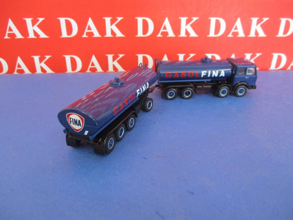 1/87 Modellino Camion Truck Fiat 691 Millepiedi Cisterna Gasol Fina 1970 Brekina - Immagine 4 di 4