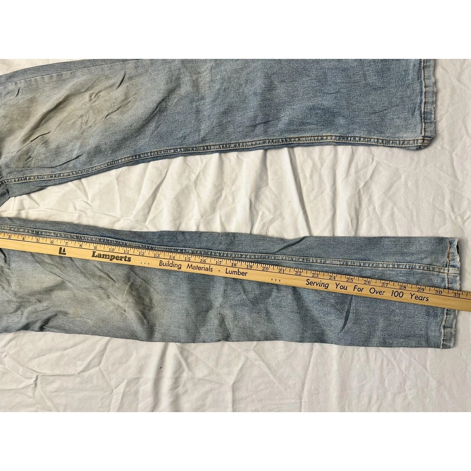 Jeans vintage de callejón cachemir para hombre 34x32 pierna recta denim lavado claro años 90 vintage Foto 2 de 4