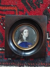 Miniature Ancienne Portrait Bindo Altoviti D'après Raphaël Fin XVIIIe Début XIXe