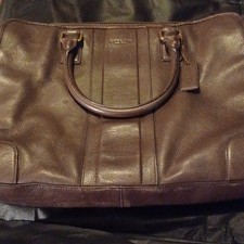 Coach Chocolate Brown Genuine Leather Vintage Brief CASE.