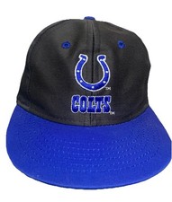 Vintage 90 s Indianapolis Colts YOUTH Black Snapback Hat Cap Logo 7 Indy NFL