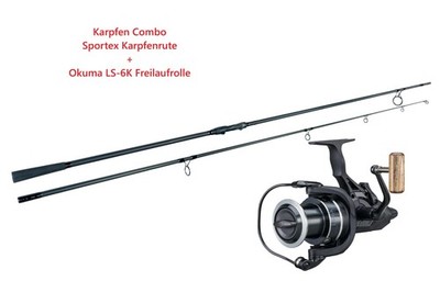 Sportex Okuma Karpfen Combo Advancer Carp CS-3 10ft 3,25lb  LS-6K Freilaufrolle