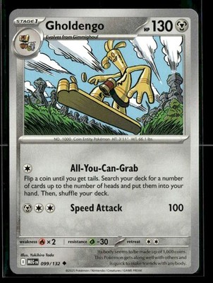 2025 Mega Evolution Gholdengo #099/132 Base Uncommon NM