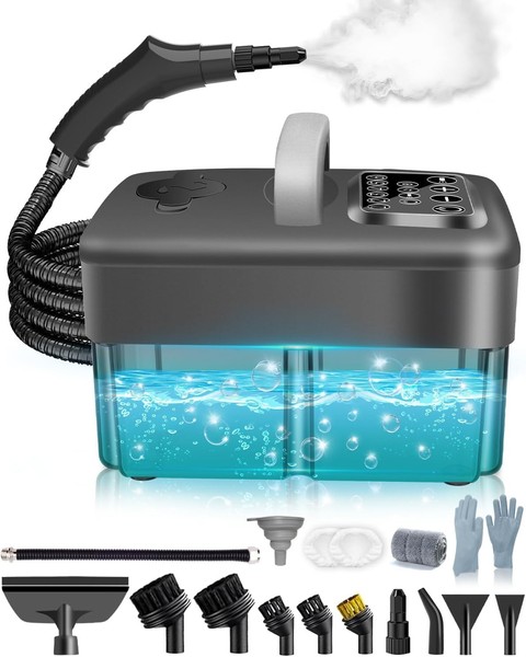 Dampfreiniger HandgeräT 2500W Tragbar 1,6L Mit ZubehöR FüR Boden MöBel-image