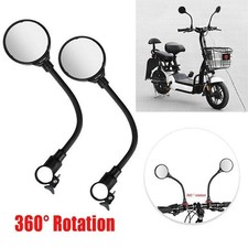 Bike Handlebar Mirror 2 Pack - Rotatable And Adjustable Wide Angle Rear View US