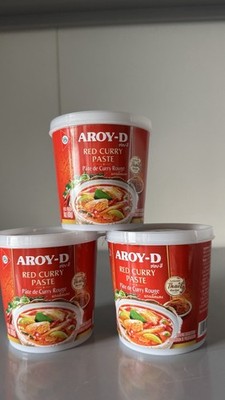 6x Aroy-D RedCurry Paste ,6x 400g Red Curry Paste Thai Gewürzpaste, MHD abge