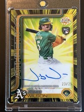 2025 Topps Chrome Jacob Wilson RC Auto Radiating Rookies /25 Athletics #RRA-JWI