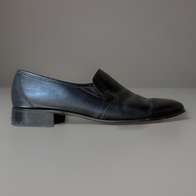 Bally Of Switzerland Classic Loafers Men's 9 Black Leather Slip On Casual