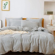 Striped Blue and White Duvet Cover Set - Classic Bedding