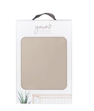 Goumi Baby Nursery Changing Pad Cover Bamboo Organic Cotton Sandstone Tan Beige