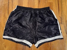 Adidas Nylon Shorts Vintage 80  S LARGE Sprinter Shiny Satin Retro Glanz