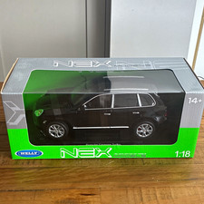 WELLY NEX Models Porsche Cayenne Turbo 1:18 Black Diecast Model Car New In Box