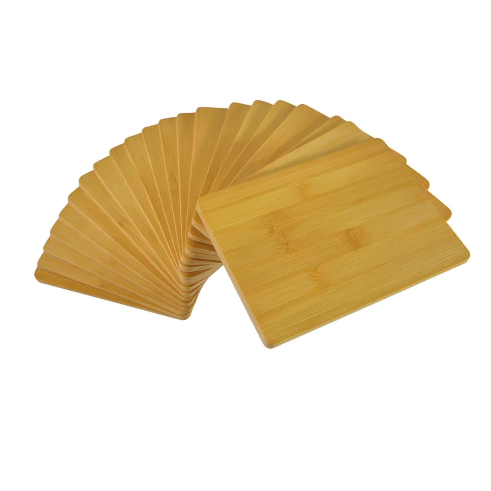 24pc Bulk Plain 8X6" Plain Blank Bamboo Tray Serving Plate Cutting Board Set