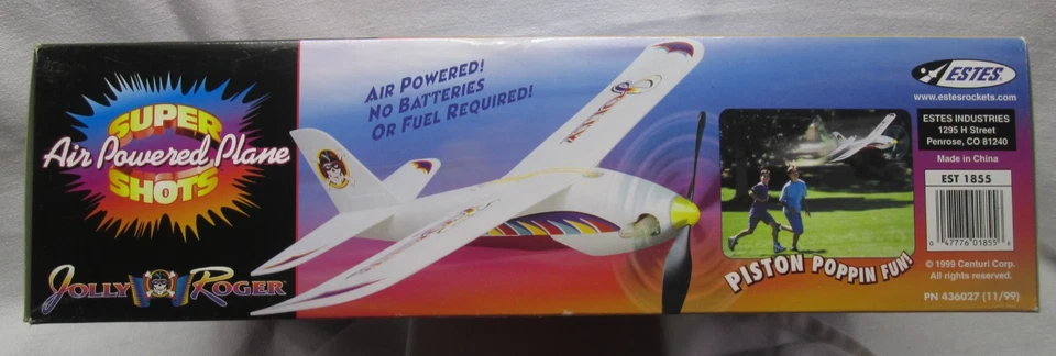 Vintage Estes Super Shots Air Powered Plane-# EST 1855 -Jolly Roger-NOS - Image 3 of 4