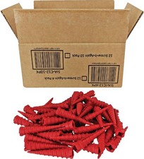 Screw-It-Again #2 to #16 Thread x 2 in. Red Plastic Wood Anchor (50 2 inches 