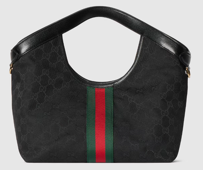 NEW GUCCI Giglio Black GG canvas Small Tote Bag 860845 Japan