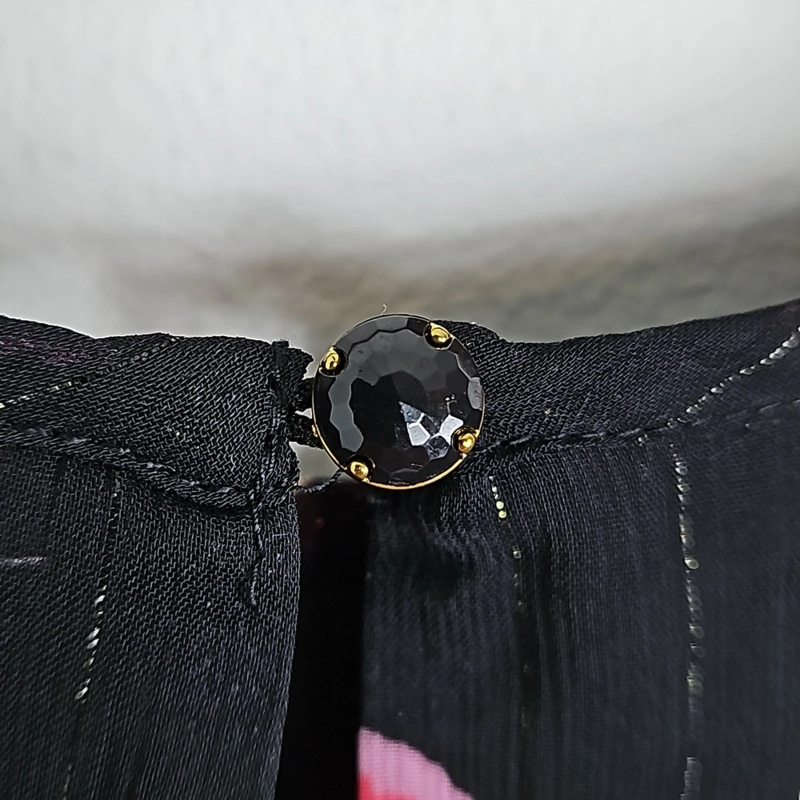 Abito Kate Spade Hazy Rose in chiffon metallizzato nero e rosso bambino 4 anni