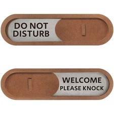 Do Not Disturb Welcome Slider Door Sign for Home Office - Premium MDF, 7.5 x ...