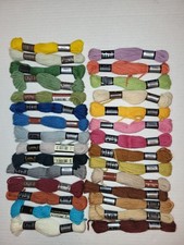 Lot Of 29 Skeins of DMC Needlepoint Tapestry Wool Yarn Colors Shown Lot K
