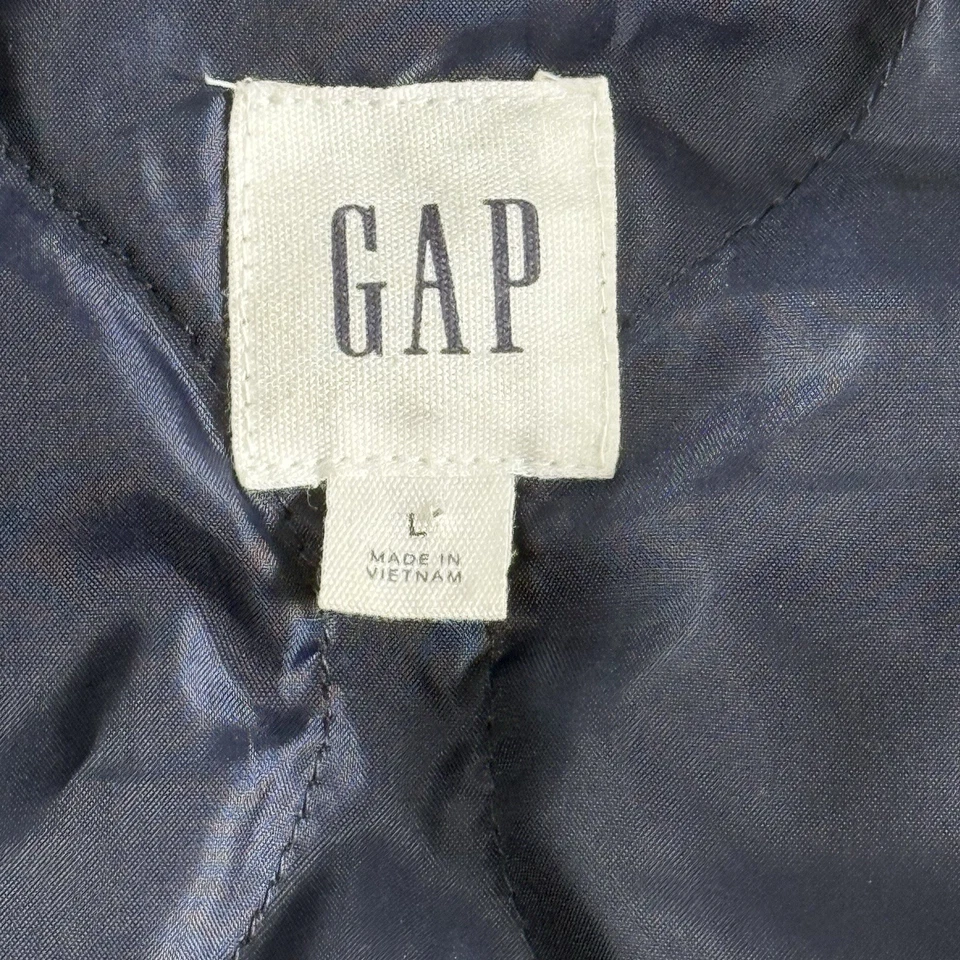 Camisa Suéter Gap Para Hombres Grande Azul Gris Chaqueta Cazadora Cómoda Preppy Informal Foto 3 de 4