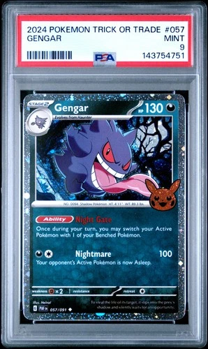 2024 POKEMON TRICK OR TRADE #057 GENGAR PSA 9