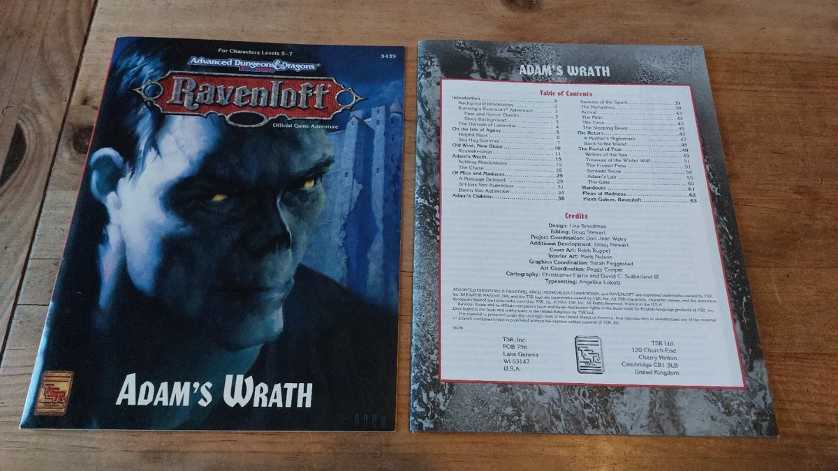 Advanced Dungeons & Dragons Ravenloft Realm of Terror Adam's Wrath Domains Deniz
