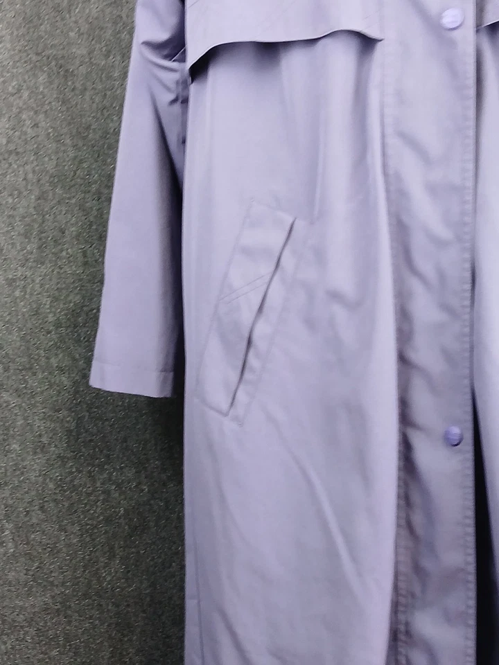 Vintage LL Bean Coat Duster Purple with Detachable Wool Liner and Hood Size S - Image 2 of 4