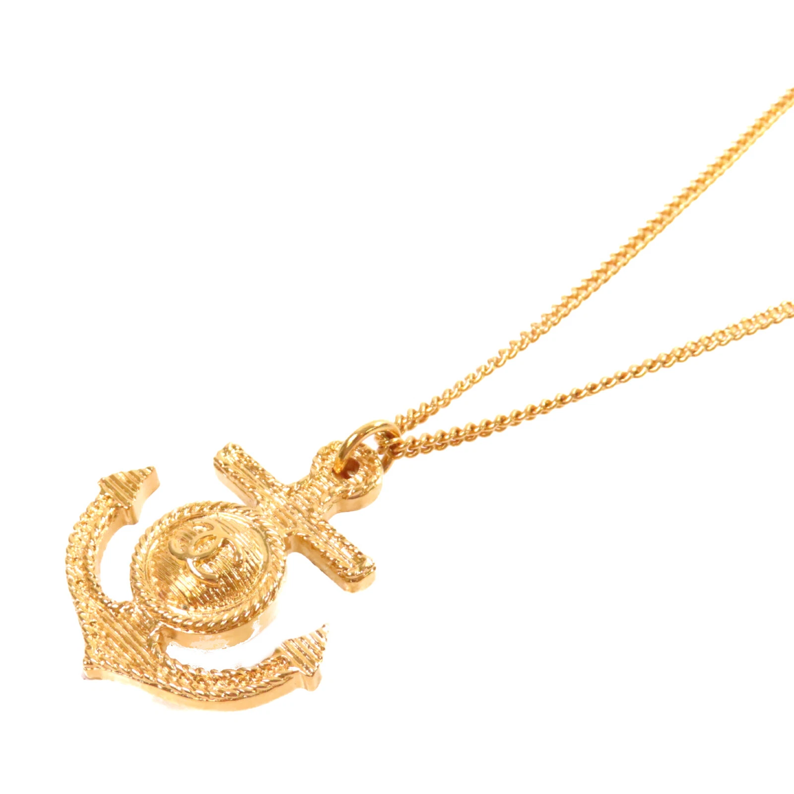 Collana ancora CHANEL CC placcata oro
