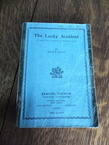 Vintage play script  The Lucky Accident, by Wilbur Braun. Samuel French, 1935