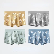 Breathable and Comfortable Thin Style Men's Cotton Mid Waist Boxer Briefs