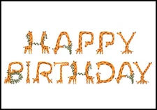 Greeting Card - Giraffe - Birthday - 0059