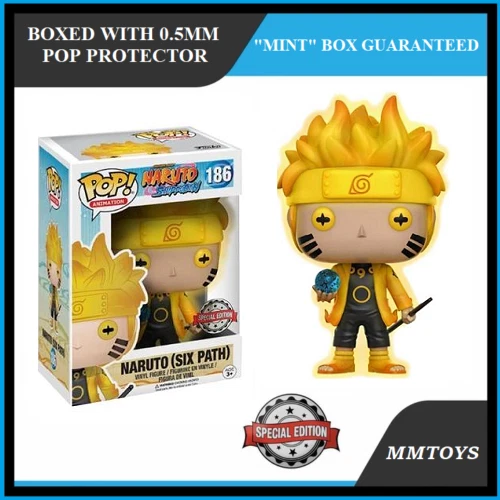 Funko Pop Naruto : Naruto (Six Path) #186 GITD Vinyl w/0.5mm case "Mint Box