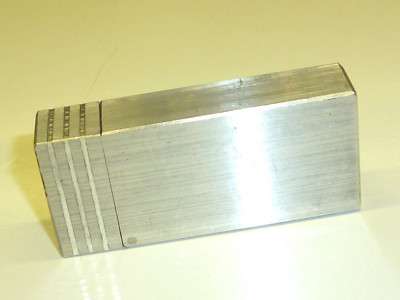 KNAPP VINTAGE SOLID ALUMINIUM BLOCK POCKET LIGHTER - FEUERZEUG- 1940 - NICE