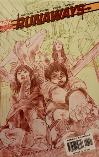COUVERTURE D'IMPRESSION VARIANTE THE RUNAWAYS (#1) NM (2005) 2ND SERIES JO CHEN MARVEL  - Photo 1/11