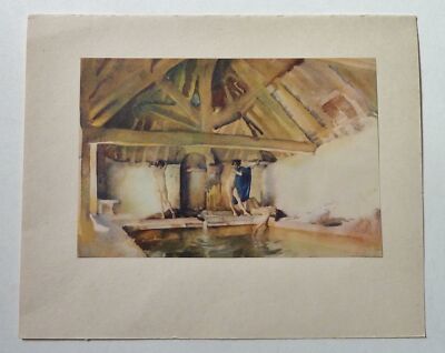 RUSSELL FLINT The Privileged Three (Famous Water-Colour Painters Plate I)