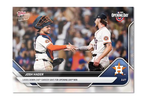 2025 Topps Now 12 Josh Hader