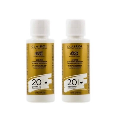 2X Clairol Soy4Plex 20 volume Cream Permanent Developer 59 mL / 2 oz