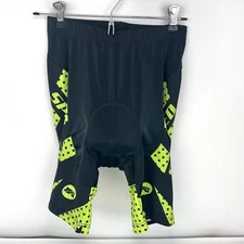 SPONEED Cycling Shorts Padded Bicycle Riding Shorts Size M Black Neon Yellow