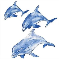  Three Dolphin Mini Mural 13455